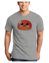 Cute RPG Slime - Red Adult V-Neck T-shirt by TooLoud-Mens V-Neck T-Shirt-TooLoud-HeatherGray-Small-Davson Sales