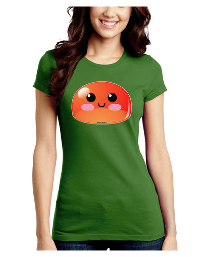 Cute RPG Slime - Red Juniors Crew Dark T-Shirt by TooLoud-T-Shirts Juniors Tops-TooLoud-Kiwi-Green-Juniors Fitted X-Small-Davson Sales