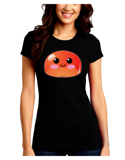 Cute RPG Slime - Red Juniors Crew Dark T-Shirt by TooLoud-T-Shirts Juniors Tops-TooLoud-Black-Juniors Fitted Small-Davson Sales