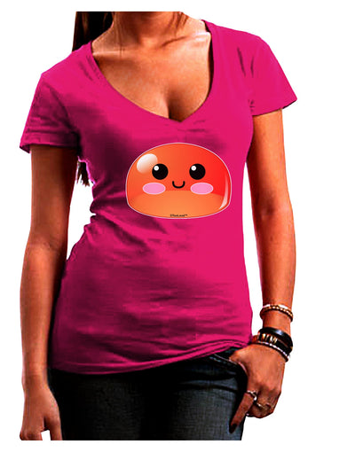 Cute RPG Slime - Red Juniors V-Neck Dark T-Shirt by TooLoud-Womens V-Neck T-Shirts-TooLoud-Hot-Pink-Juniors Fitted Small-Davson Sales