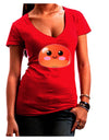 Cute RPG Slime - Red Juniors V-Neck Dark T-Shirt by TooLoud-Womens V-Neck T-Shirts-TooLoud-Red-Juniors Fitted Small-Davson Sales