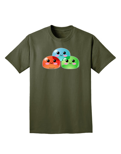 Cute RPG Slime - Trio Adult Dark T-Shirt by TooLoud-Mens T-Shirt-TooLoud-Military-Green-Small-Davson Sales