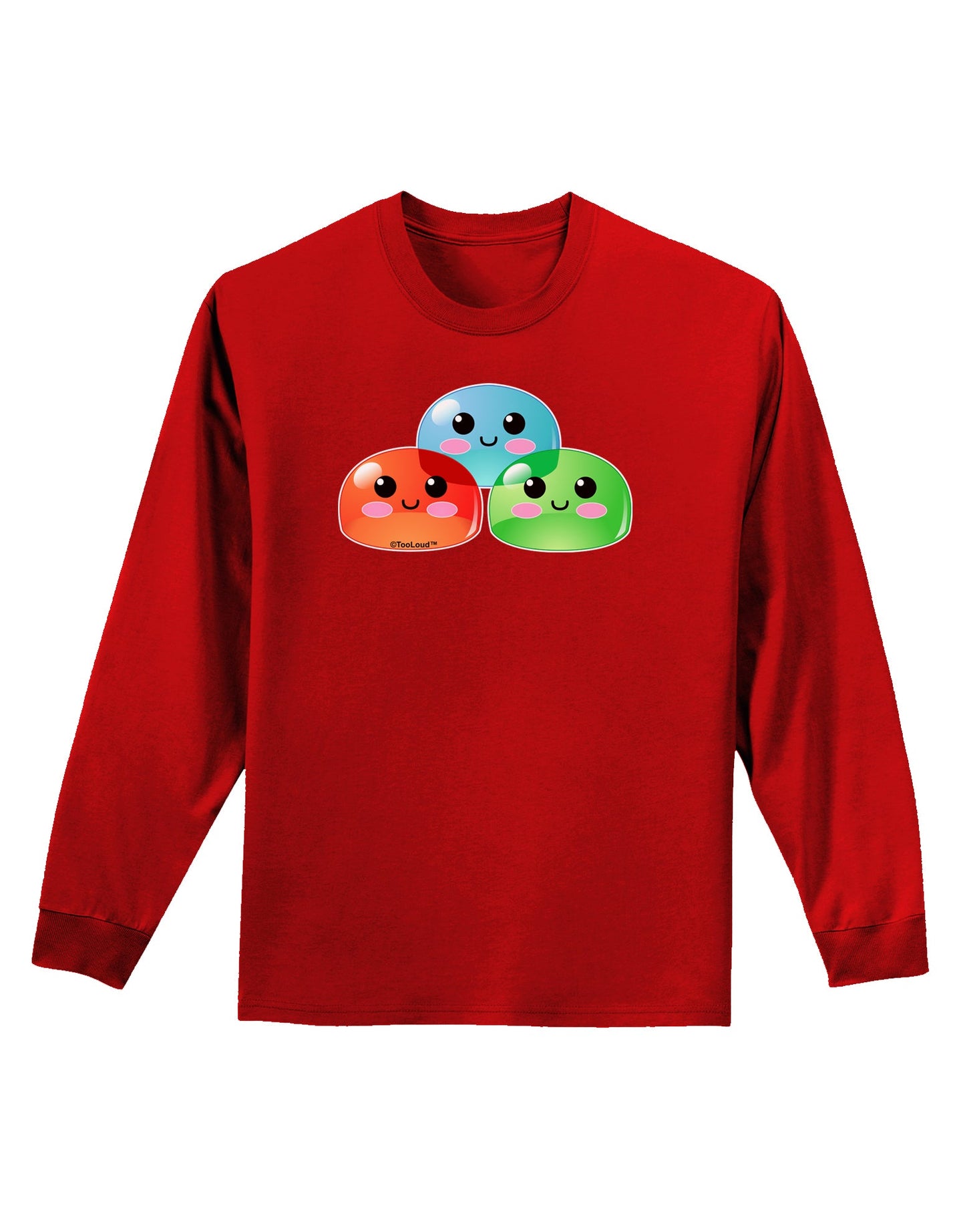 Cute RPG Slime - Trio Adult Long Sleeve Dark T-Shirt by TooLoud-TooLoud-Red-Small-Davson Sales