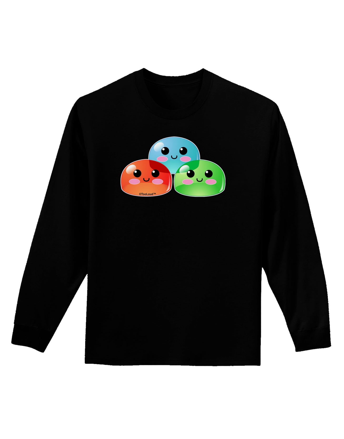 Cute RPG Slime - Trio Adult Long Sleeve Dark T-Shirt by TooLoud-TooLoud-Black-Small-Davson Sales