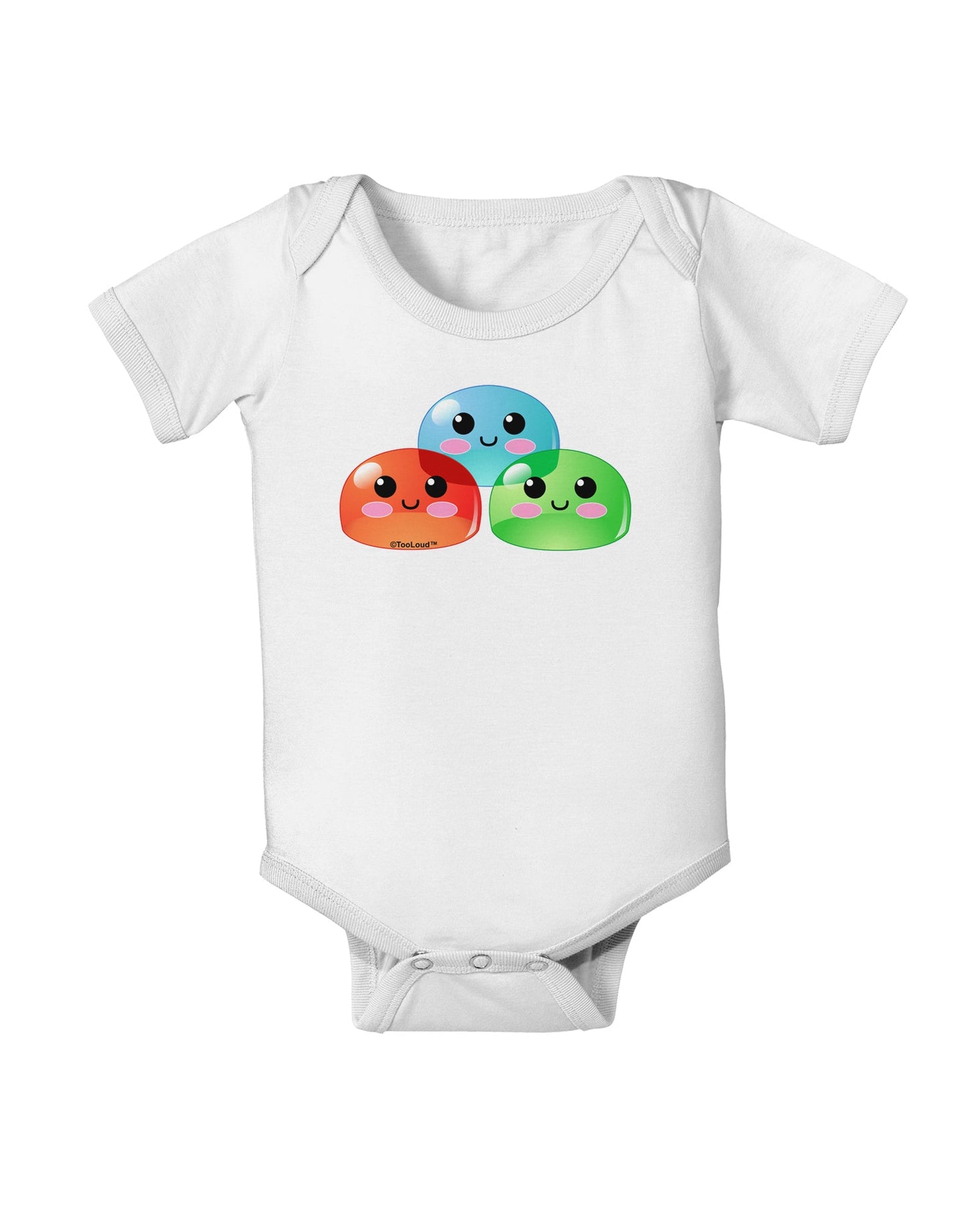 Cute RPG Slime - Trio Baby Romper Bodysuit by TooLoud-Baby Romper-TooLoud-White-06-Months-Davson Sales