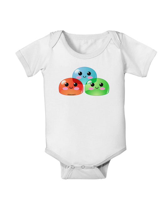 Cute RPG Slime - Trio Baby Romper Bodysuit by TooLoud-Baby Romper-TooLoud-White-06-Months-Davson Sales