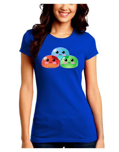 Cute RPG Slime - Trio Juniors Crew Dark T-Shirt by TooLoud-T-Shirts Juniors Tops-TooLoud-Royal-Blue-Juniors Fitted Small-Davson Sales