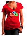 Cute RPG Slime - Trio Juniors V-Neck Dark T-Shirt by TooLoud-Womens V-Neck T-Shirts-TooLoud-Red-Juniors Fitted Small-Davson Sales