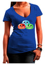 Cute RPG Slime - Trio Juniors V-Neck Dark T-Shirt by TooLoud-Womens V-Neck T-Shirts-TooLoud-Royal-Blue-Juniors Fitted Small-Davson Sales