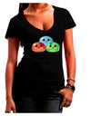 Cute RPG Slime - Trio Juniors V-Neck Dark T-Shirt by TooLoud-Womens V-Neck T-Shirts-TooLoud-Black-Juniors Fitted Small-Davson Sales