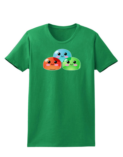 Cute RPG Slime - Trio Womens Dark T-Shirt by TooLoud-Womens T-Shirt-TooLoud-Kelly-Green-X-Small-Davson Sales