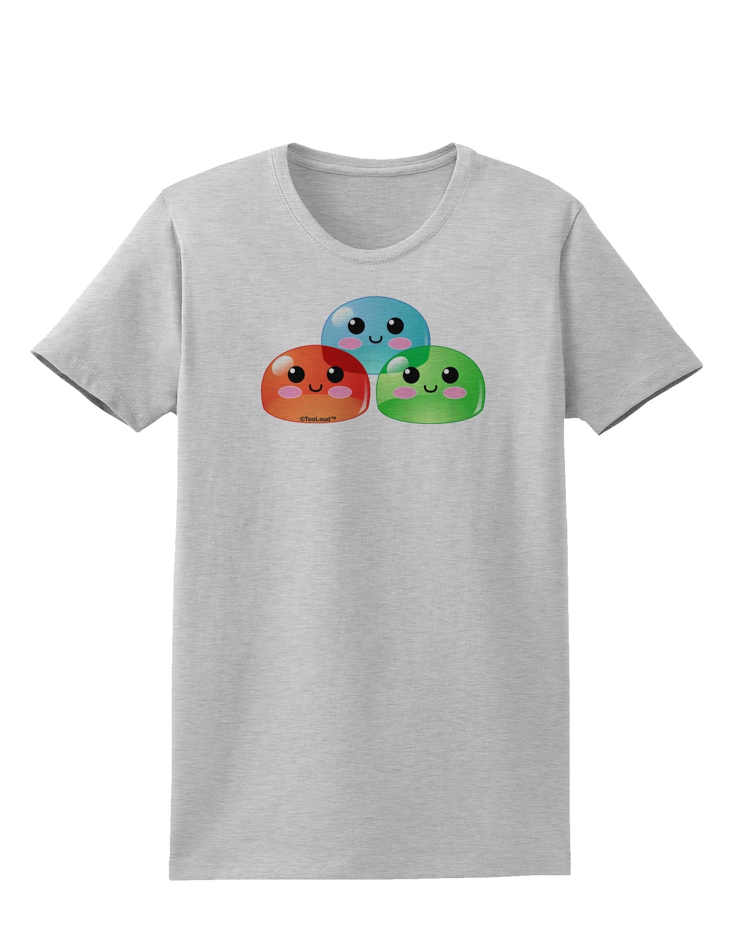 Cute RPG Slime - Trio Womens T-Shirt by TooLoud-Womens T-Shirt-TooLoud-AshGray-X-Small-Davson Sales