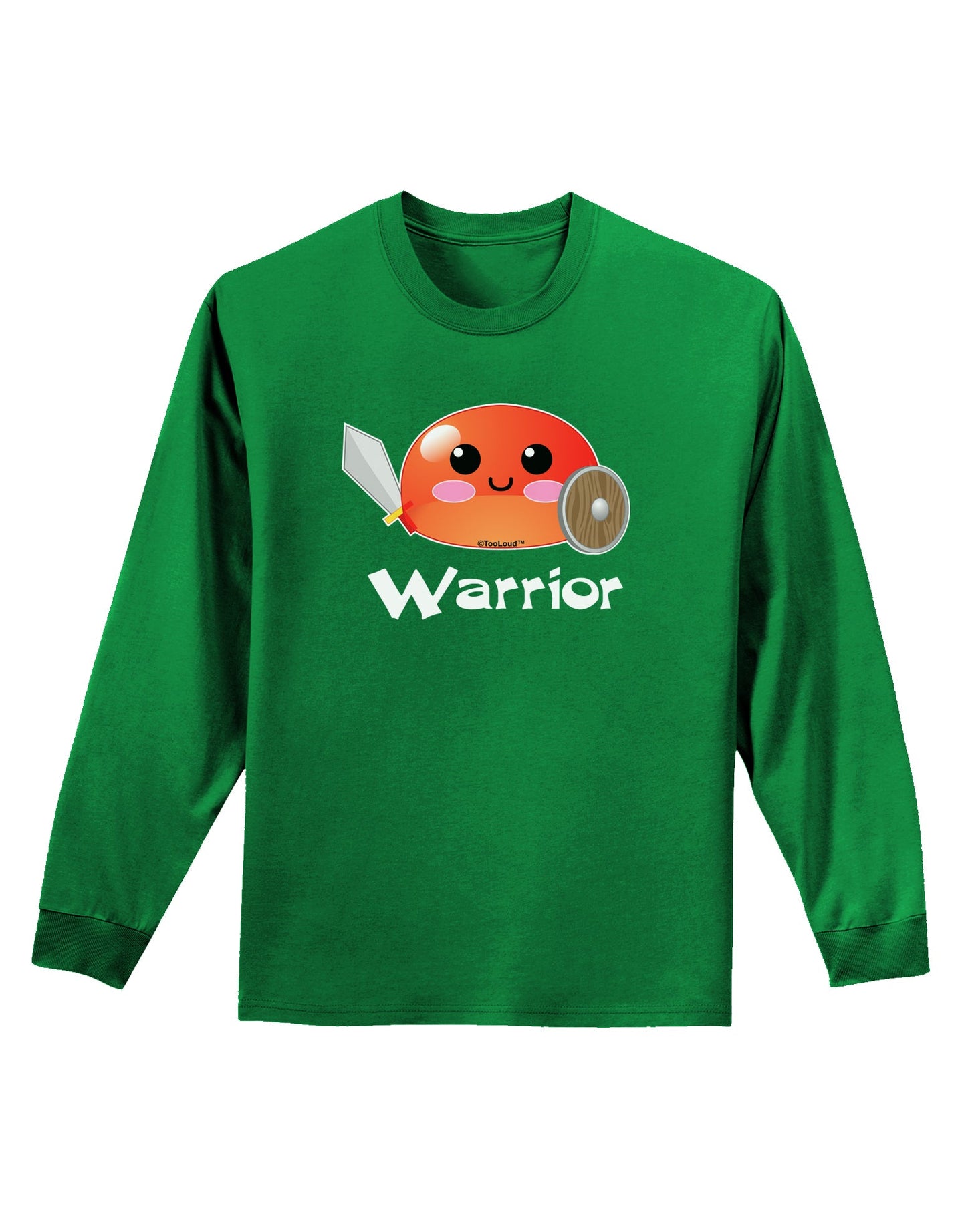 Cute RPG Slime - Warrior Adult Long Sleeve Dark T-Shirt by TooLoud-TooLoud-Kelly-Green-Small-Davson Sales