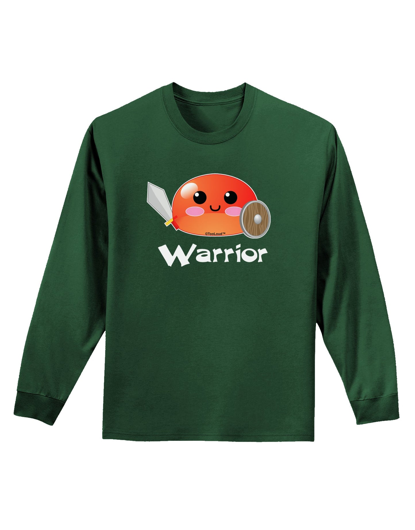 Cute RPG Slime - Warrior Adult Long Sleeve Dark T-Shirt by TooLoud-TooLoud-Dark-Green-Small-Davson Sales