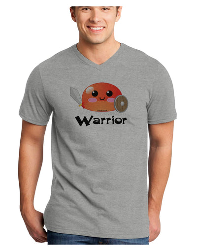 Cute RPG Slime - Warrior Adult V-Neck T-shirt by TooLoud-Mens V-Neck T-Shirt-TooLoud-HeatherGray-Small-Davson Sales