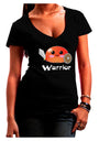 Cute RPG Slime - Warrior Juniors V-Neck Dark T-Shirt by TooLoud-Womens V-Neck T-Shirts-TooLoud-Black-Juniors Fitted Small-Davson Sales