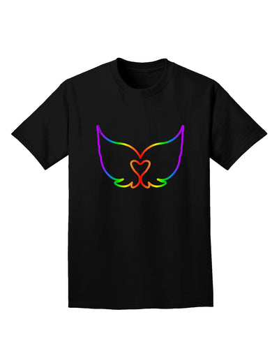 Cute Rainbow Angel Wings Heart Adult Dark T-Shirt-Mens T-Shirt-TooLoud-Black-Small-Davson Sales