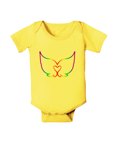 Cute Rainbow Angel Wings Heart Baby Romper Bodysuit-Baby Romper-TooLoud-Yellow-06-Months-Davson Sales