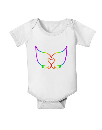 Cute Rainbow Angel Wings Heart Baby Romper Bodysuit-Baby Romper-TooLoud-White-06-Months-Davson Sales