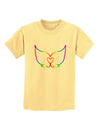 Cute Rainbow Angel Wings Heart Childrens T-Shirt-Childrens T-Shirt-TooLoud-Daffodil-Yellow-X-Small-Davson Sales