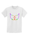 Cute Rainbow Angel Wings Heart Childrens T-Shirt-Childrens T-Shirt-TooLoud-White-X-Small-Davson Sales