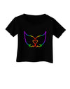 Cute Rainbow Angel Wings Heart Infant T-Shirt Dark-Infant T-Shirt-TooLoud-Black-06-Months-Davson Sales