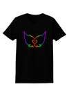 Cute Rainbow Angel Wings Heart Womens Dark T-Shirt-TooLoud-Black-X-Small-Davson Sales