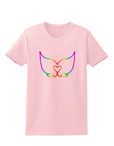 Cute Rainbow Angel Wings Heart Womens T-Shirt-Womens T-Shirt-TooLoud-PalePink-X-Small-Davson Sales