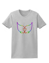 Cute Rainbow Angel Wings Heart Womens T-Shirt-Womens T-Shirt-TooLoud-AshGray-X-Small-Davson Sales