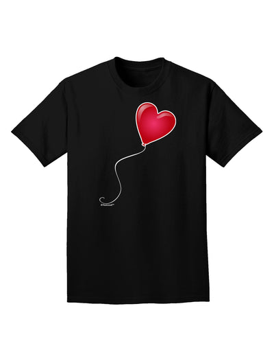 Cute Red Heart Balloon Adult Dark T-Shirt-Mens T-Shirt-TooLoud-Black-Small-Davson Sales