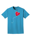 Cute Red Heart Balloon Adult Dark T-Shirt-Mens T-Shirt-TooLoud-Turquoise-Small-Davson Sales