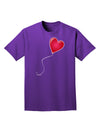 Cute Red Heart Balloon Adult Dark T-Shirt-Mens T-Shirt-TooLoud-Purple-Small-Davson Sales