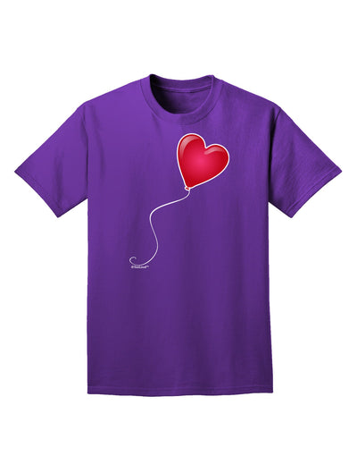 Cute Red Heart Balloon Adult Dark T-Shirt-Mens T-Shirt-TooLoud-Purple-Small-Davson Sales