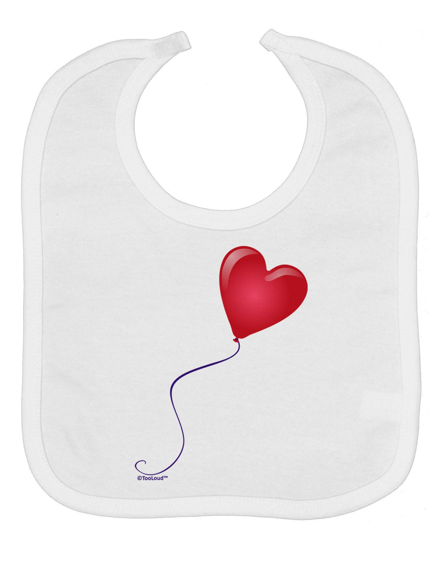 Cute Red Heart Balloon Baby Bib