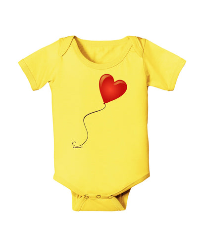 Cute Red Heart Balloon Baby Romper Bodysuit-Baby Romper-TooLoud-Yellow-06-Months-Davson Sales