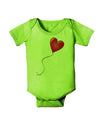 Cute Red Heart Balloon Baby Romper Bodysuit-Baby Romper-TooLoud-Lime-Green-06-Months-Davson Sales