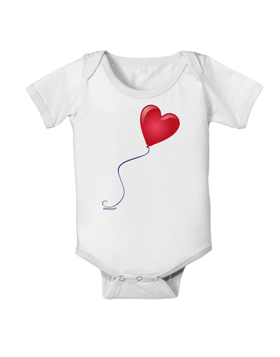 Cute Red Heart Balloon Baby Romper Bodysuit-Baby Romper-TooLoud-White-06-Months-Davson Sales