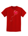 Cute Red Heart Balloon Childrens Dark T-Shirt-Childrens T-Shirt-TooLoud-Red-X-Small-Davson Sales