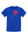 Cute Red Heart Balloon Childrens Dark T-Shirt-Childrens T-Shirt-TooLoud-Royal-Blue-X-Small-Davson Sales