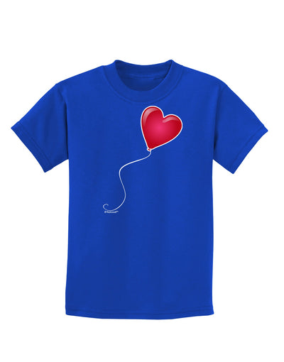 Cute Red Heart Balloon Childrens Dark T-Shirt-Childrens T-Shirt-TooLoud-Royal-Blue-X-Small-Davson Sales