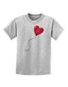 Cute Red Heart Balloon Childrens T-Shirt-Childrens T-Shirt-TooLoud-AshGray-X-Small-Davson Sales