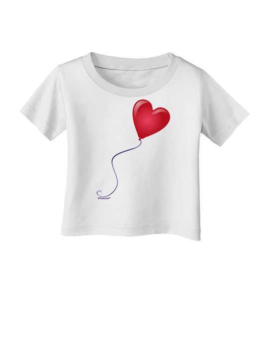 Cute Red Heart Balloon Infant T-Shirt-Infant T-Shirt-TooLoud-White-06-Months-Davson Sales
