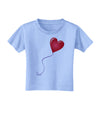 Cute Red Heart Balloon Toddler T-Shirt-Toddler T-Shirt-TooLoud-Aquatic-Blue-2T-Davson Sales