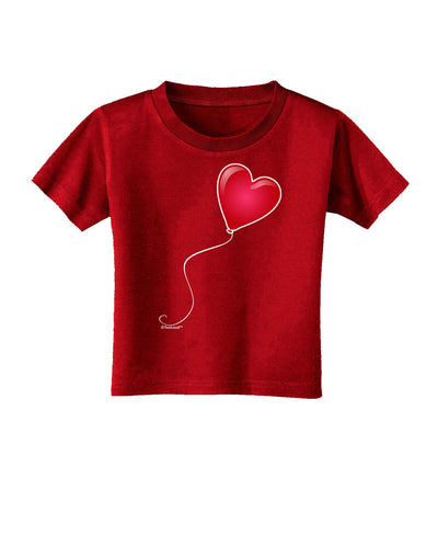 Cute Red Heart Balloon Toddler T-Shirt Dark-Toddler T-Shirt-TooLoud-Red-2T-Davson Sales