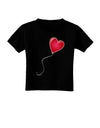 Cute Red Heart Balloon Toddler T-Shirt Dark-Toddler T-Shirt-TooLoud-Black-2T-Davson Sales