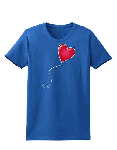 Cute Red Heart Balloon Womens Dark T-Shirt-TooLoud-Royal-Blue-X-Small-Davson Sales