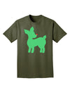 Cute Red and Green Rudolph - Christmas Adult Dark T-Shirt by TooLoud-Mens T-Shirt-TooLoud-Military-Green-Small-Davson Sales