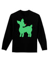Cute Red and Green Rudolph - Christmas Adult Long Sleeve Dark T-Shirt by TooLoud-TooLoud-Black-Small-Davson Sales