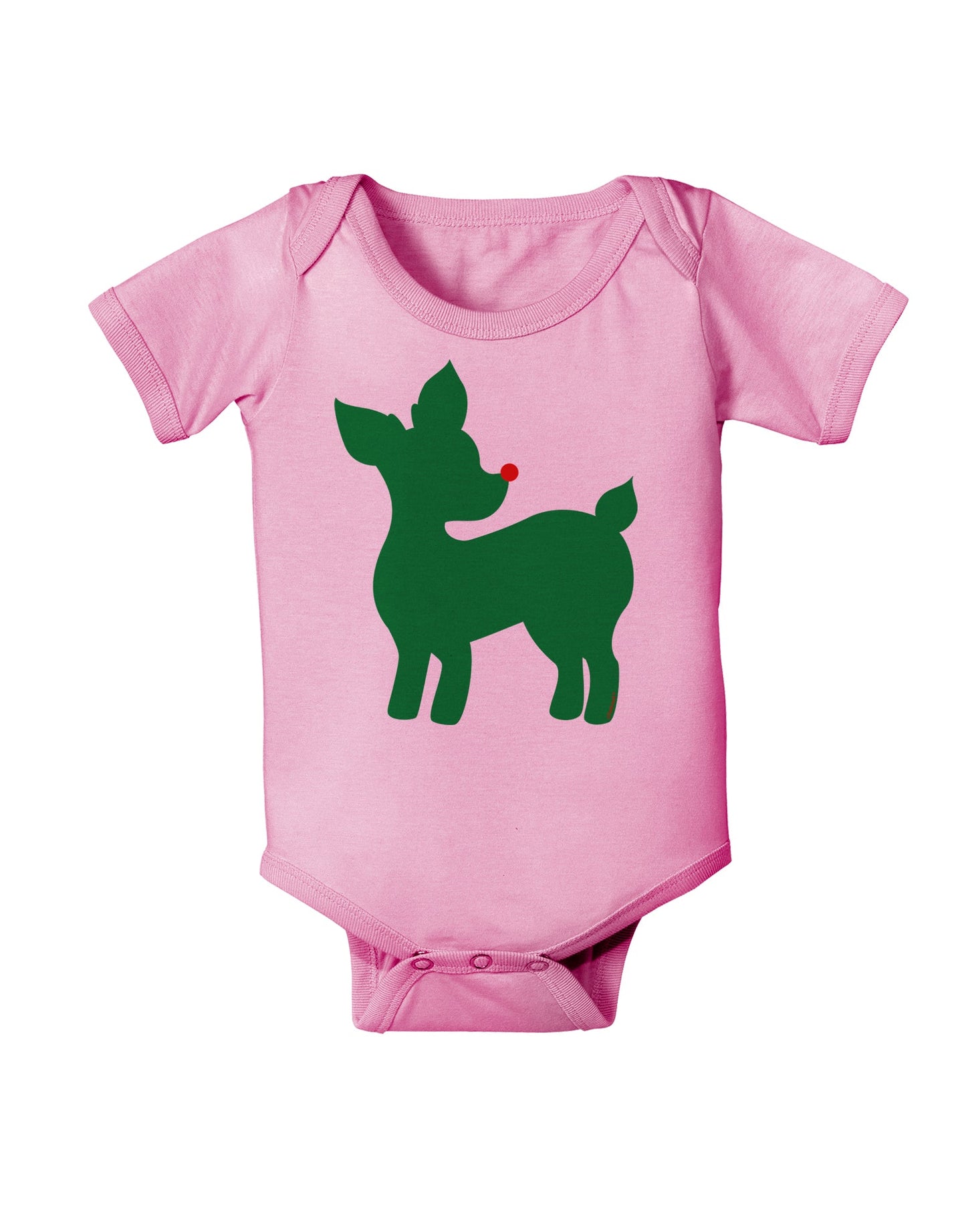 Cute Red and Green Rudolph - Christmas Baby Romper Bodysuit by TooLoud-Baby Romper-TooLoud-Light-Pink-06-Months-Davson Sales