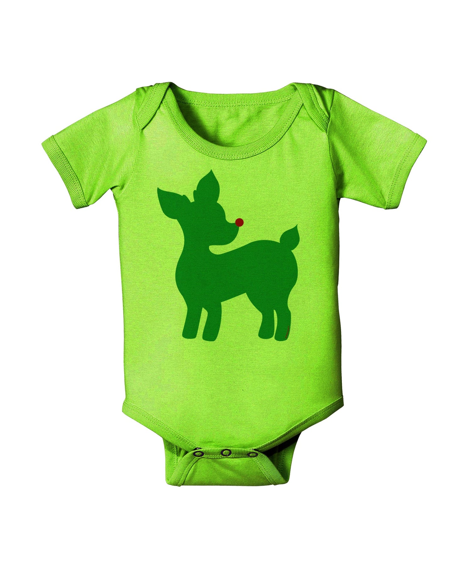 Cute Red and Green Rudolph - Christmas Baby Romper Bodysuit by TooLoud-Baby Romper-TooLoud-Lime-Green-06-Months-Davson Sales